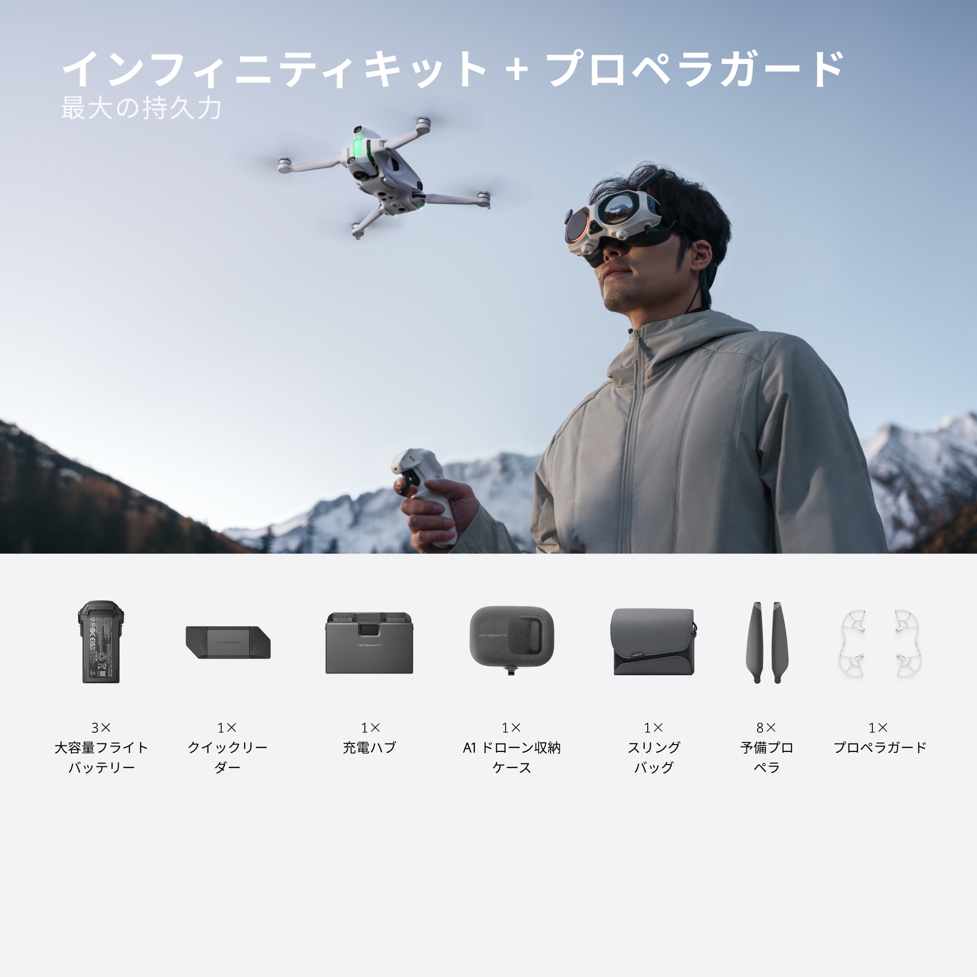 A1を購入 ― Insta360と共同開発した世界初の8K 360度ドローン 